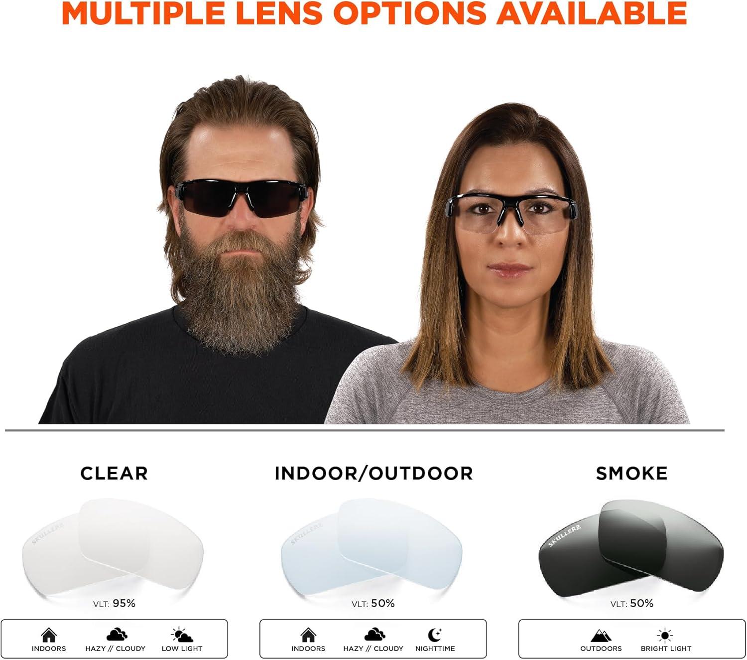 imageErgodyne Skullerz Dagr AntiFog Safety GlassesBlack Frame Clear LensInOutdoor Lens