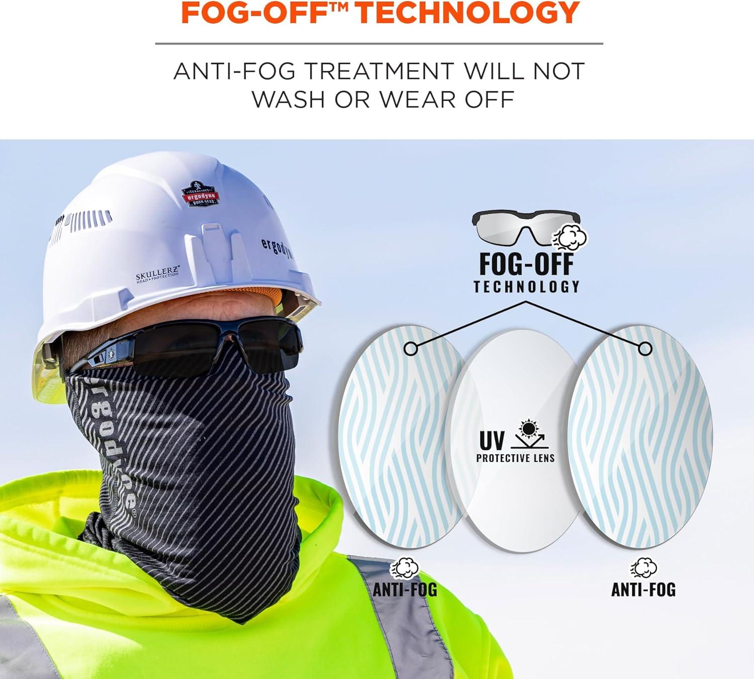 imageErgodyne Skullerz Dagr AntiFog Safety GlassesBlack Frame Clear LensSmoke Lens