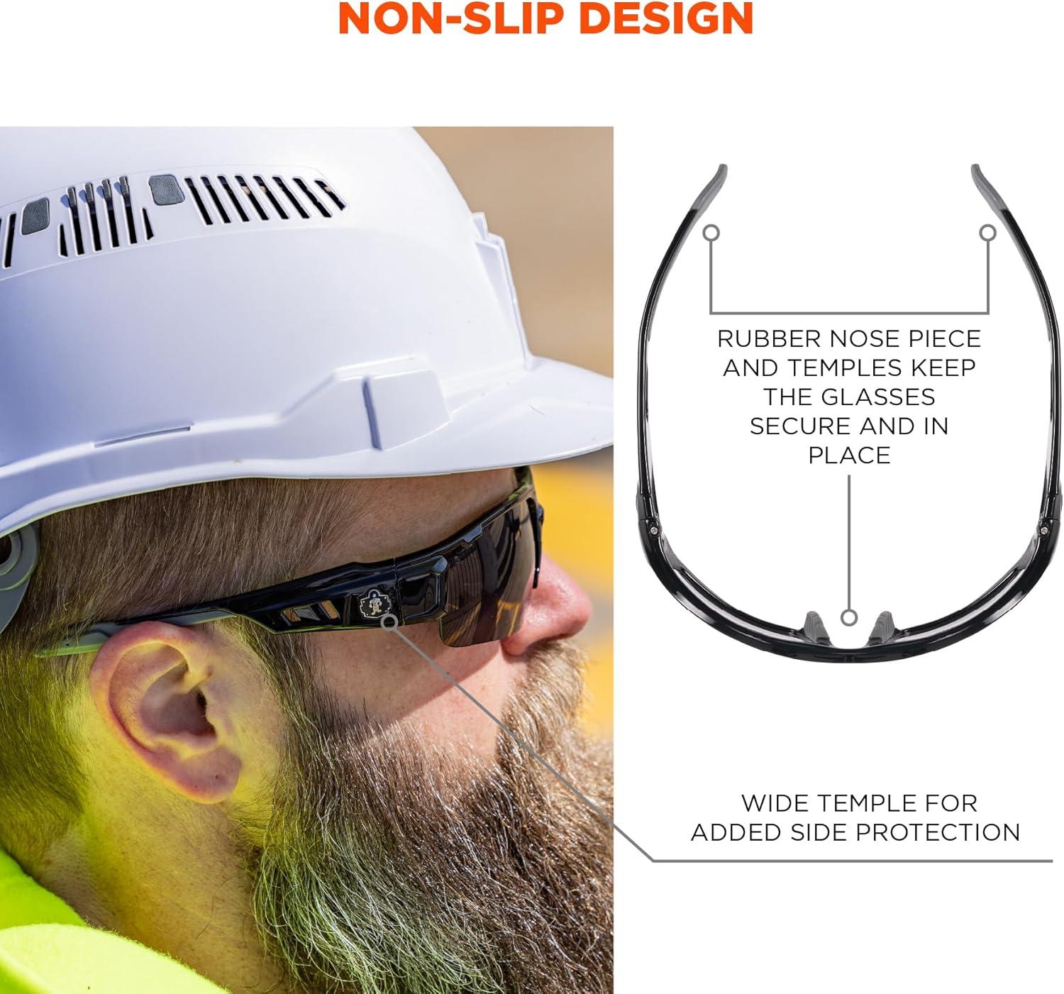 imageErgodyne Skullerz Dagr AntiFog Safety GlassesBlack Frame Clear LensSmoke Lens