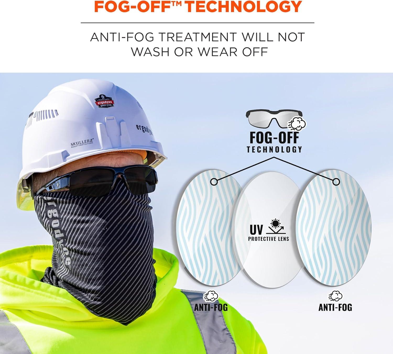 imageErgodyne Skullerz Dagr AntiFog Safety GlassesBlack Frame Clear LensSmoke Lens