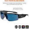 imageErgodyne Skullerz DAGR Safety GlassesBlack Frame  Blue Mirror Lens
