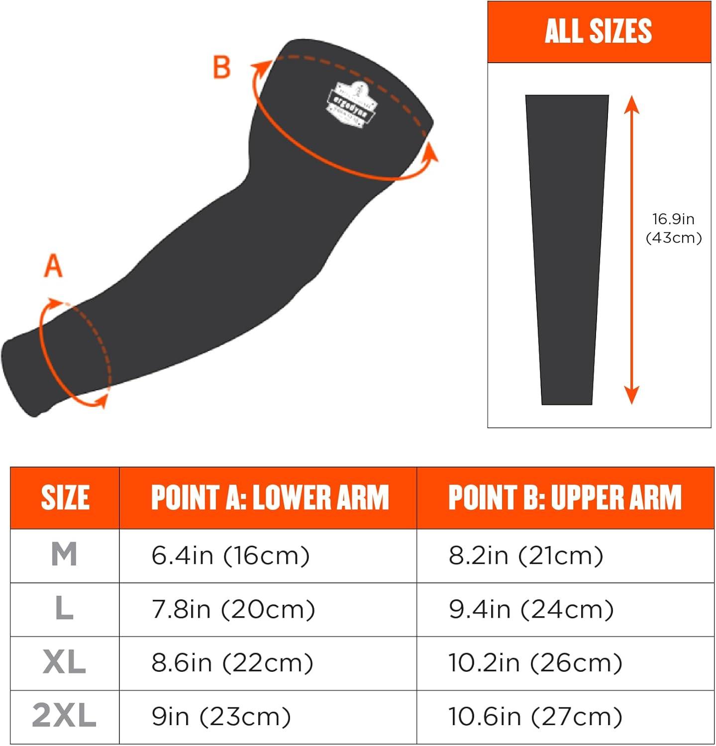 imageErgodyne Chill Its 6690 Cooling Arm Sleeves Sized for Men and Women UPF 50 Sun ProtectionGray