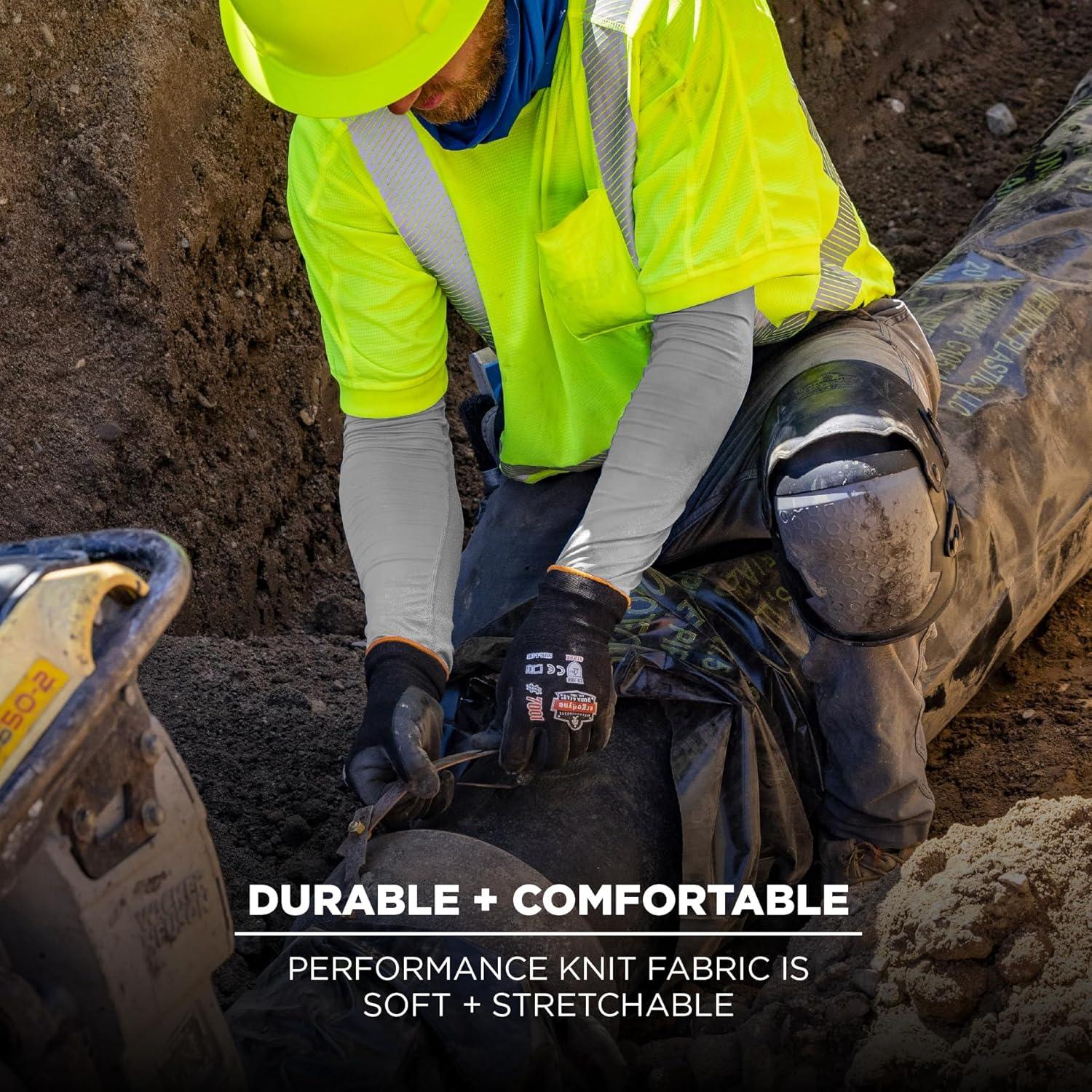 imageErgodyne Chill Its 6690 Cooling Arm Sleeves Sized for Men and Women UPF 50 Sun ProtectionGray