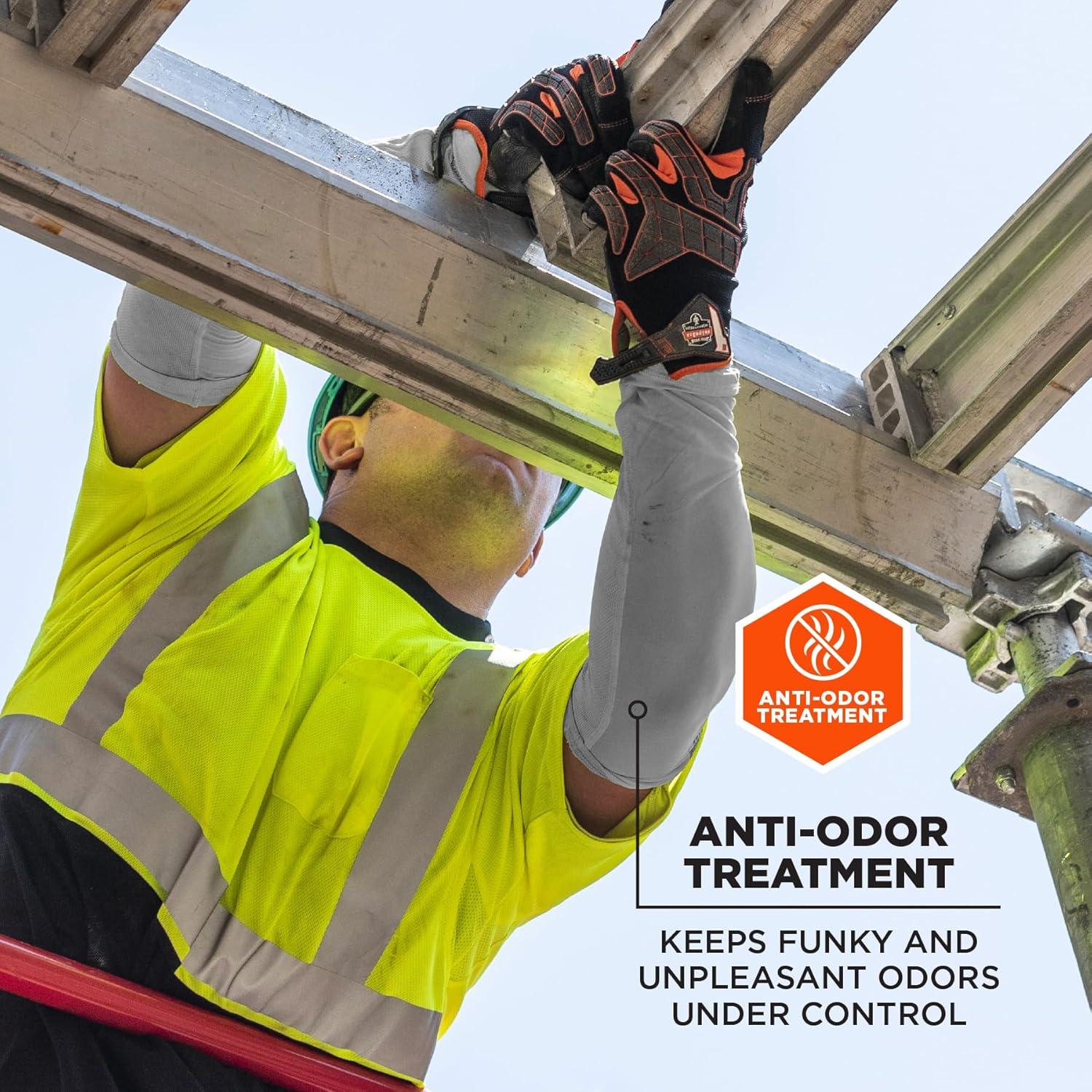 imageErgodyne Chill Its 6690 Cooling Arm Sleeves Sized for Men and Women UPF 50 Sun ProtectionGray