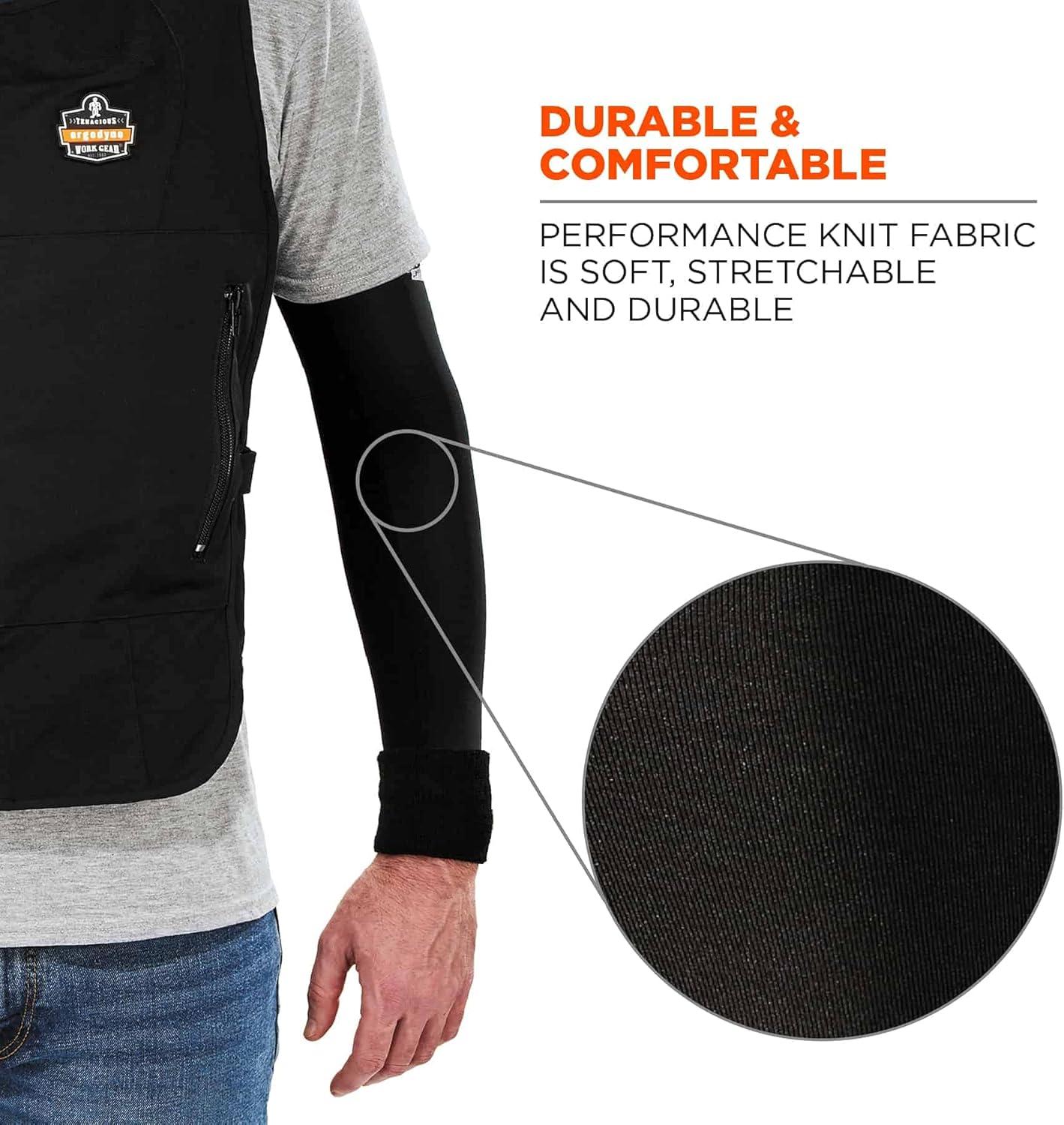 imageErgodyne Chill Its 6690 Cooling Arm Sleeves Sized for Men and Women UPF 50 Sun ProtectionLime