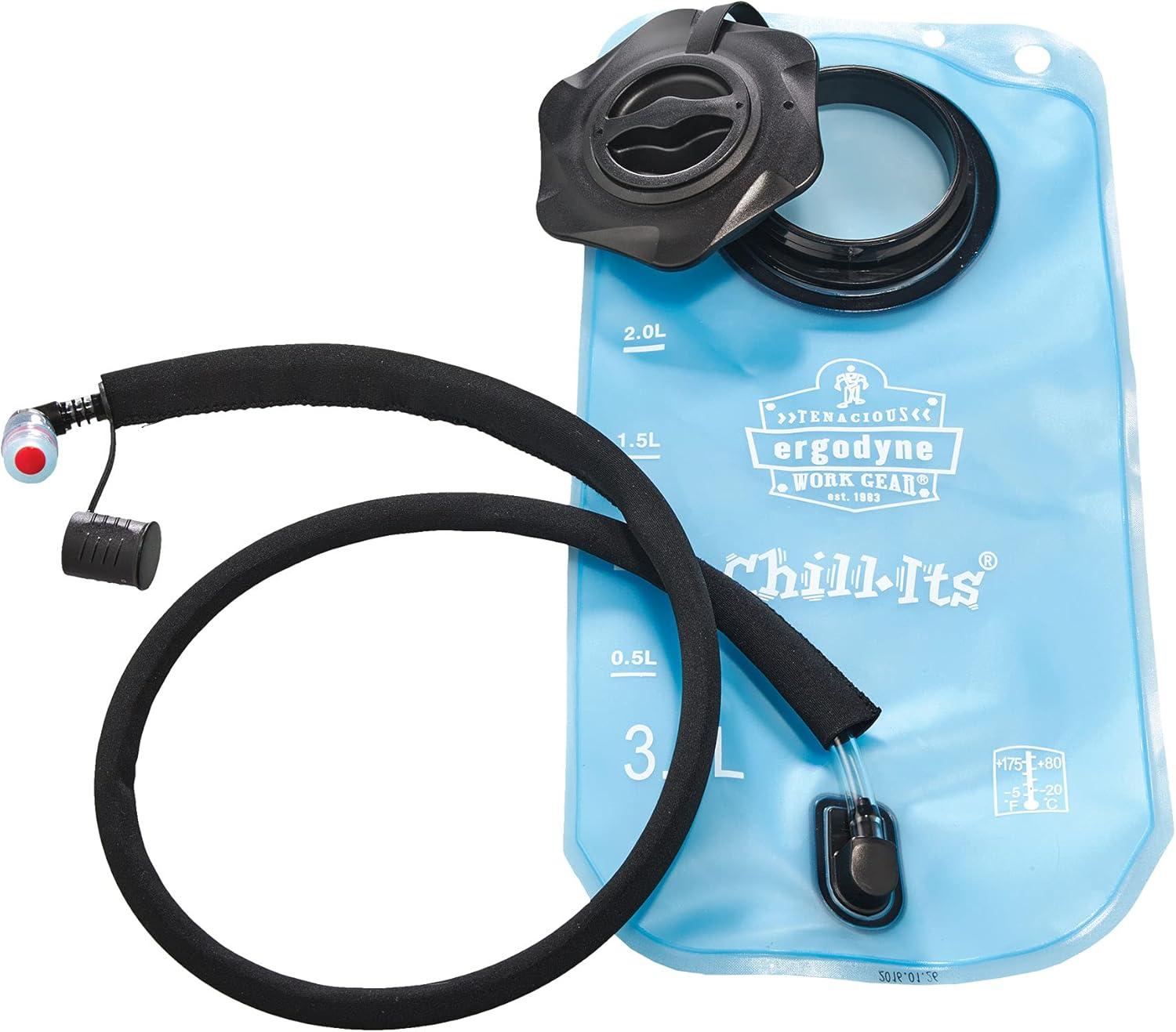 imageErgodyne ChillIts 5156 Hydration Backpack with Storage Low Profile Pack High Visibility Reflective 3 Liter Bladder Breakaway Shoulder StrapsLime