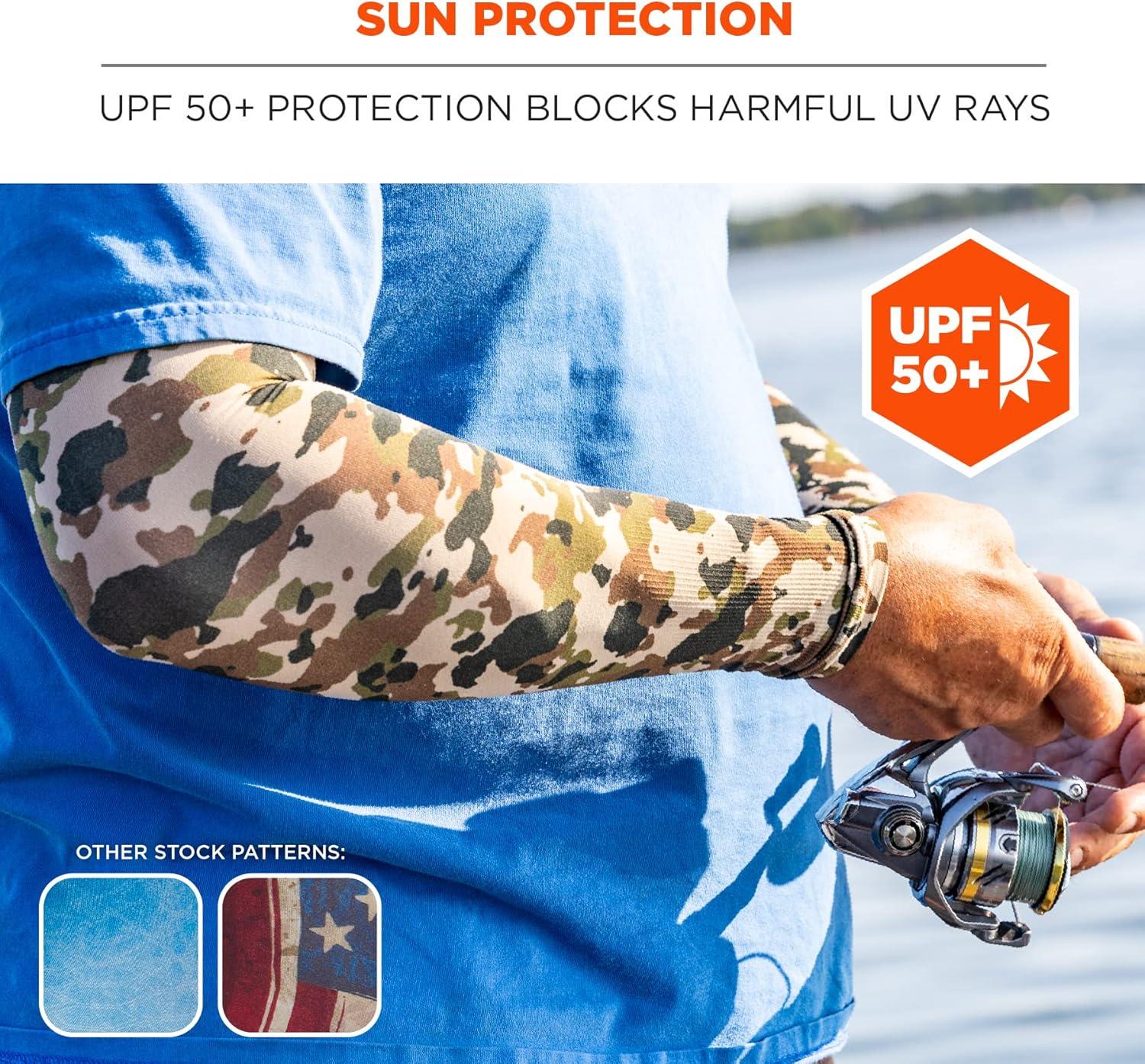 imageErgodyne unisexadult Sun Protection Arm Sleeves PairSun Protection Arm Sleeves PairAmerican Flag