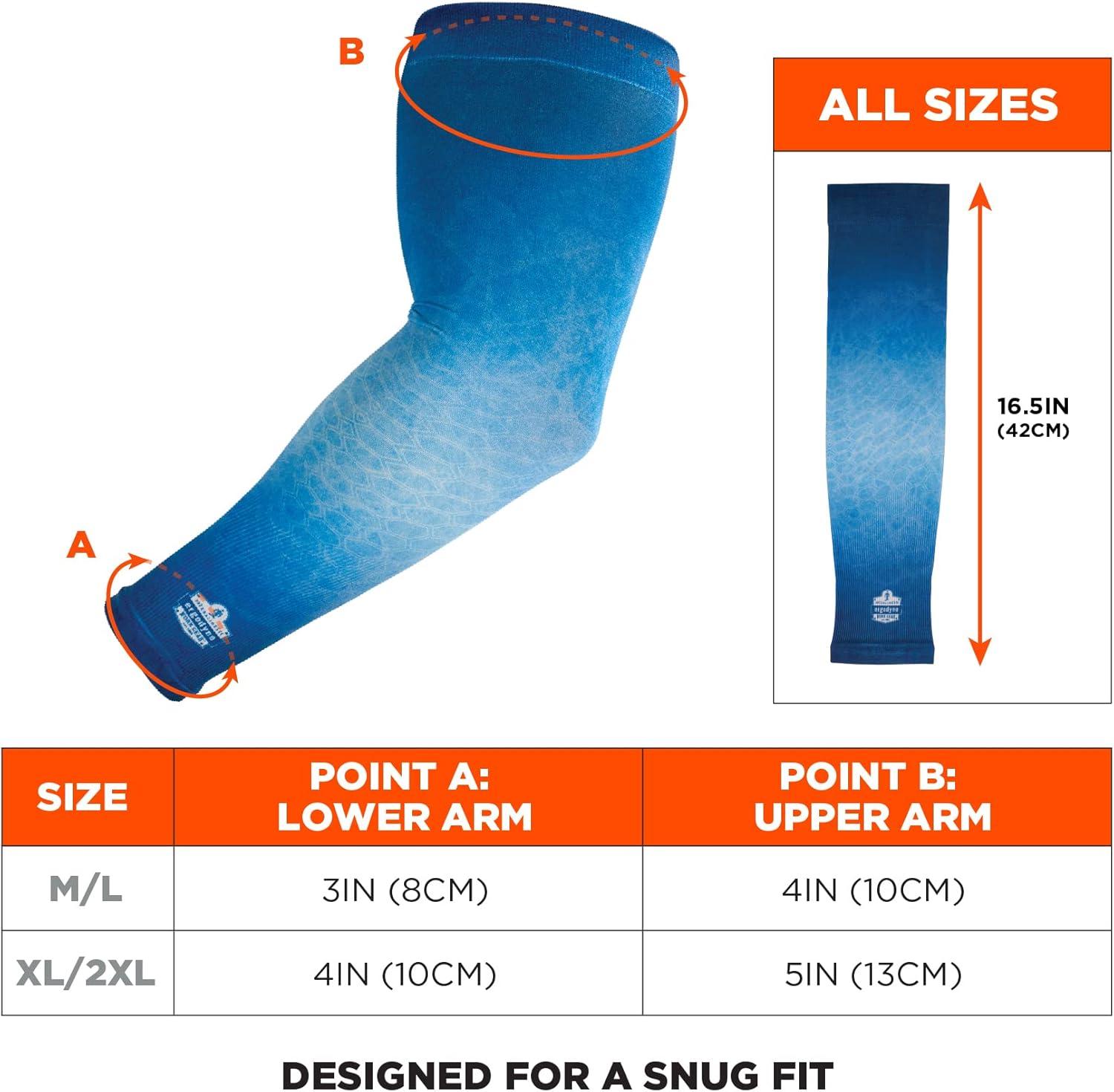 imageErgodyne unisexadult Sun Protection Arm Sleeves PairSun Protection Arm Sleeves PairBlue