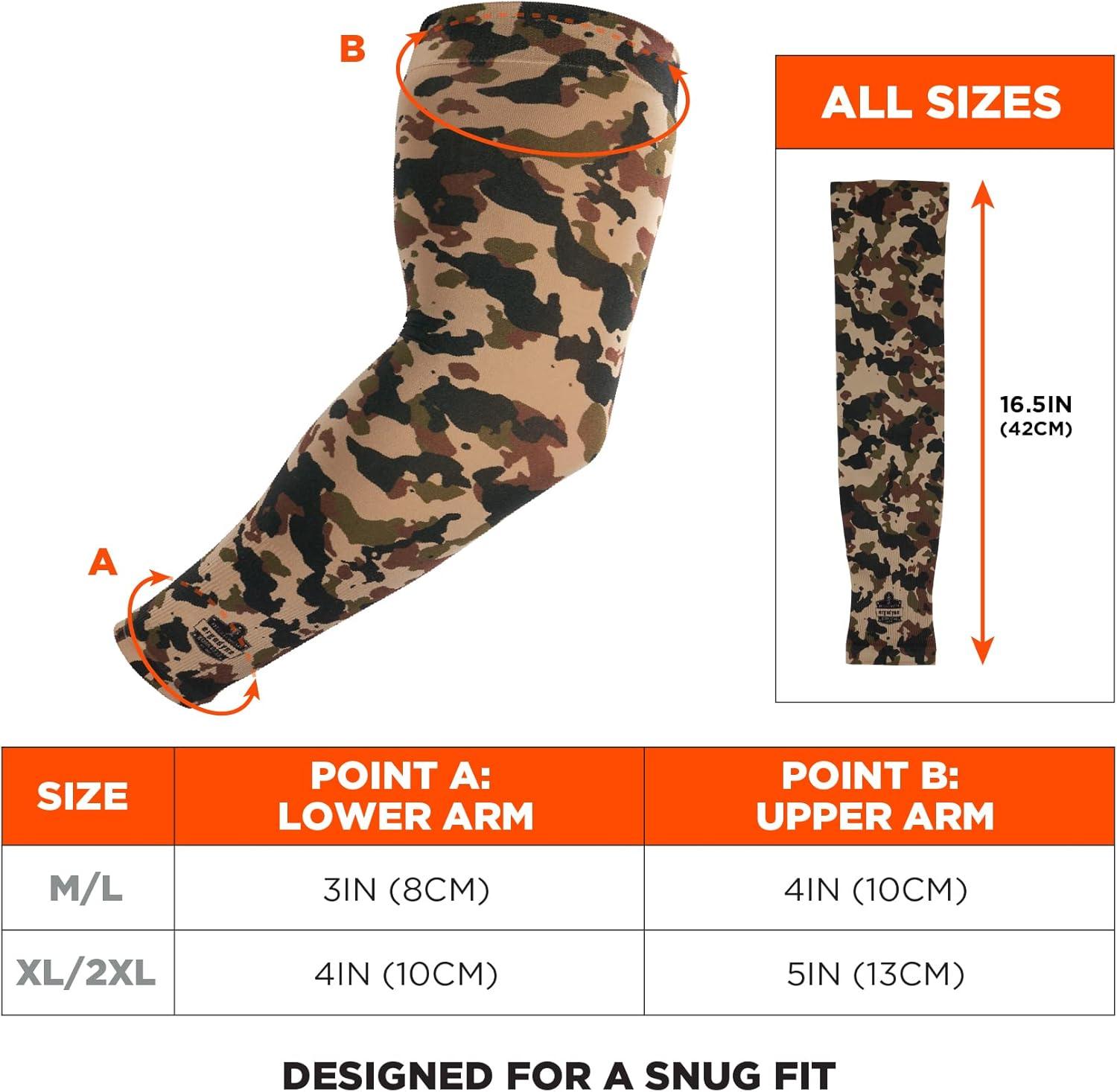 imageErgodyne unisexadult Sun Protection Arm Sleeves PairSun Protection Arm Sleeves PairCamo
