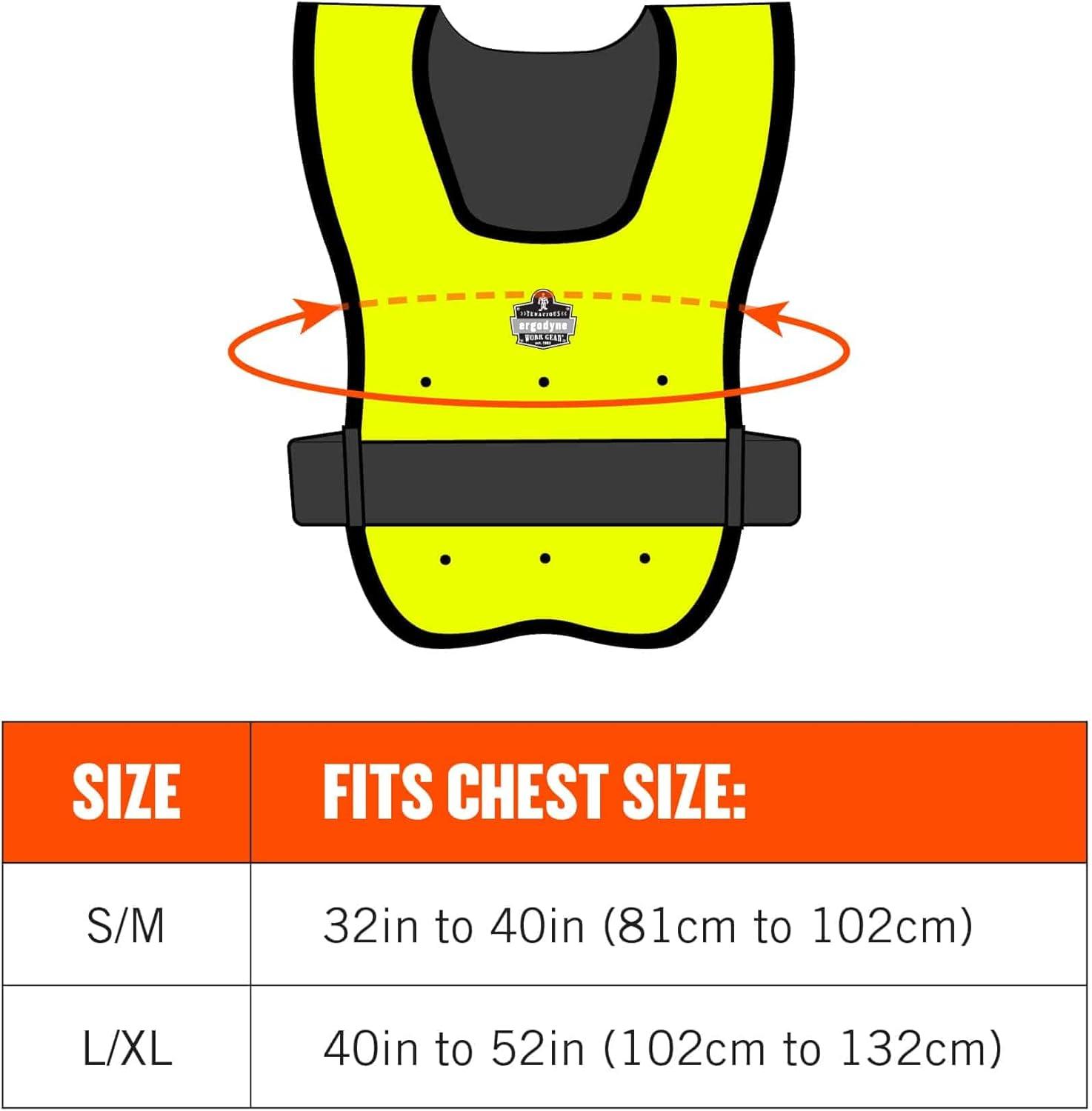 imageEvaporative Cooling Vest Wearer Stays Cool and Dry Breathable Comfort Pull Over Design Ergodyne ChillIts 6687SmallMedium