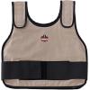 imageCooling Vest with 2 Ice Packs Instant Cooling Relief Flexible Design Ergodyne Chill Its 6230KhakiLXLLXL