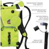imageErgodyne ChillIts 5156 Hydration Backpack with Storage Low Profile Pack High Visibility Reflective 3 Liter Bladder Breakaway Shoulder StrapsLime