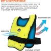 imageEvaporative Cooling Vest Wearer Stays Cool and Dry Breathable Comfort Pull Over Design Ergodyne ChillIts 6687LargeXLarge