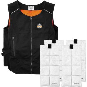 imageErgodyne unisexadult Lightweight Phase Change Cooling Vest With Rechargeable Ice PacksBlack