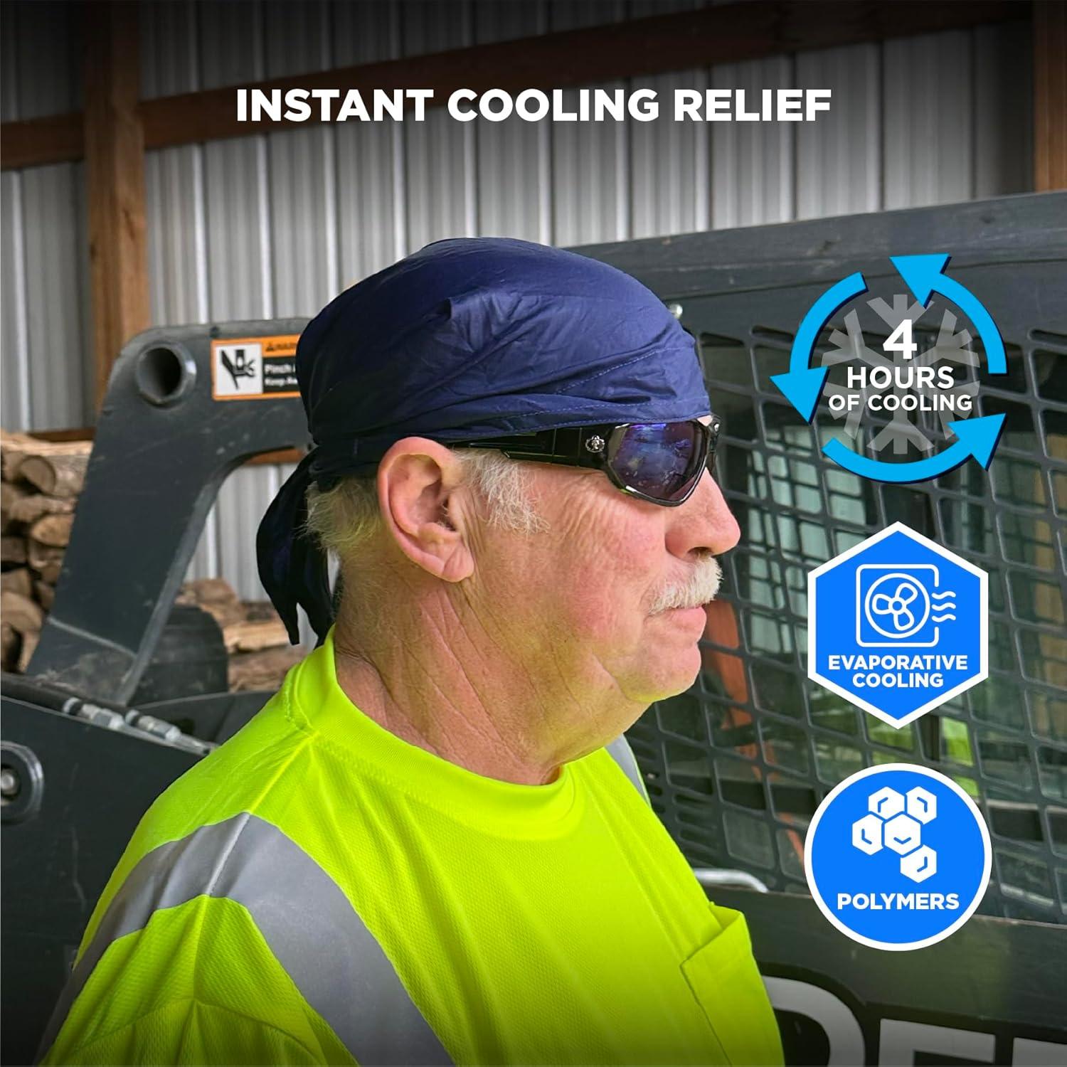 imageErgodyne ChillIts 6710 Evaporative Polymer Cooling Dew Rag 2PackBlue