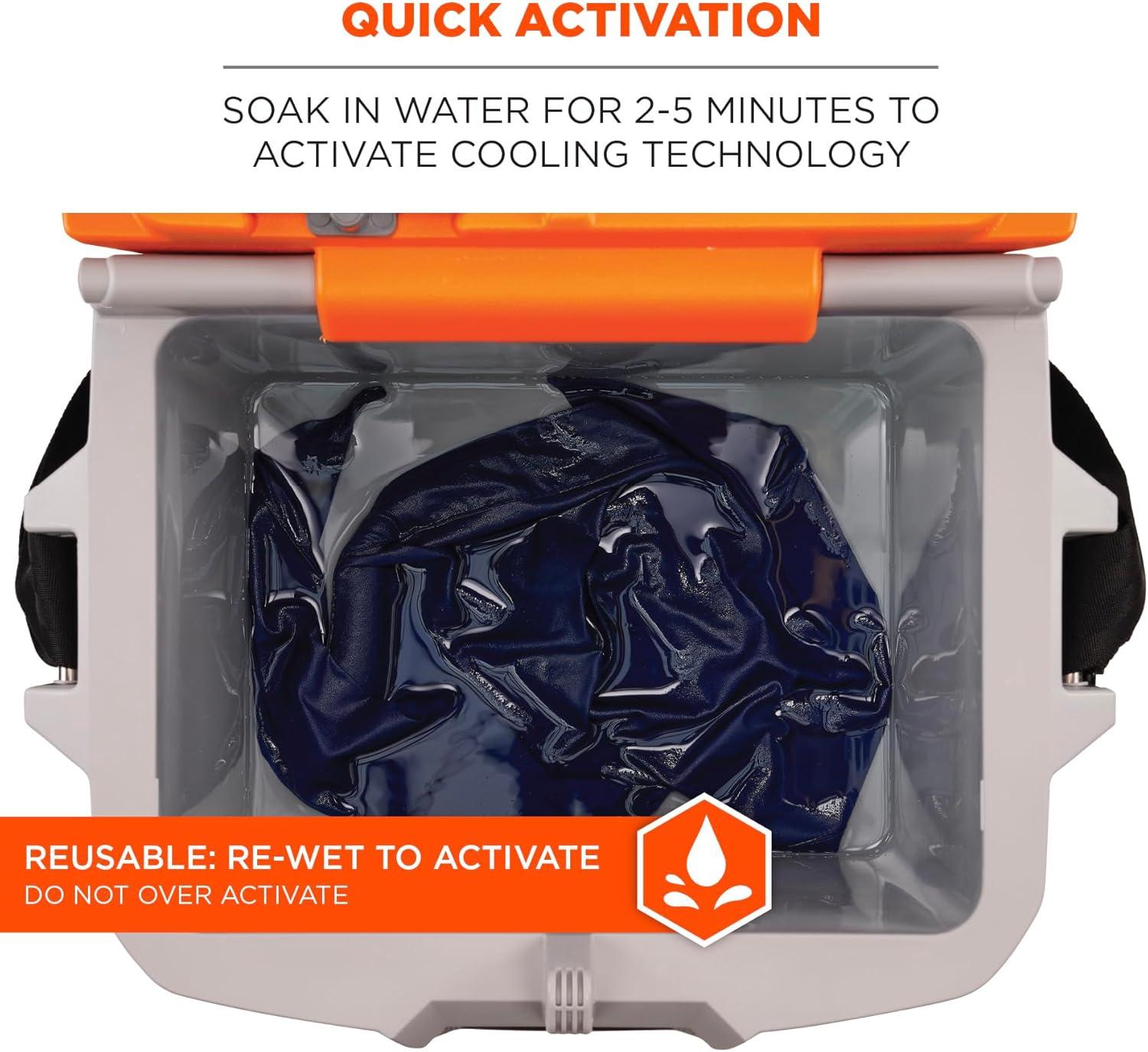 imageErgodyne ChillIts 6710 Evaporative Polymer Cooling Dew Rag 2PackNavy Western