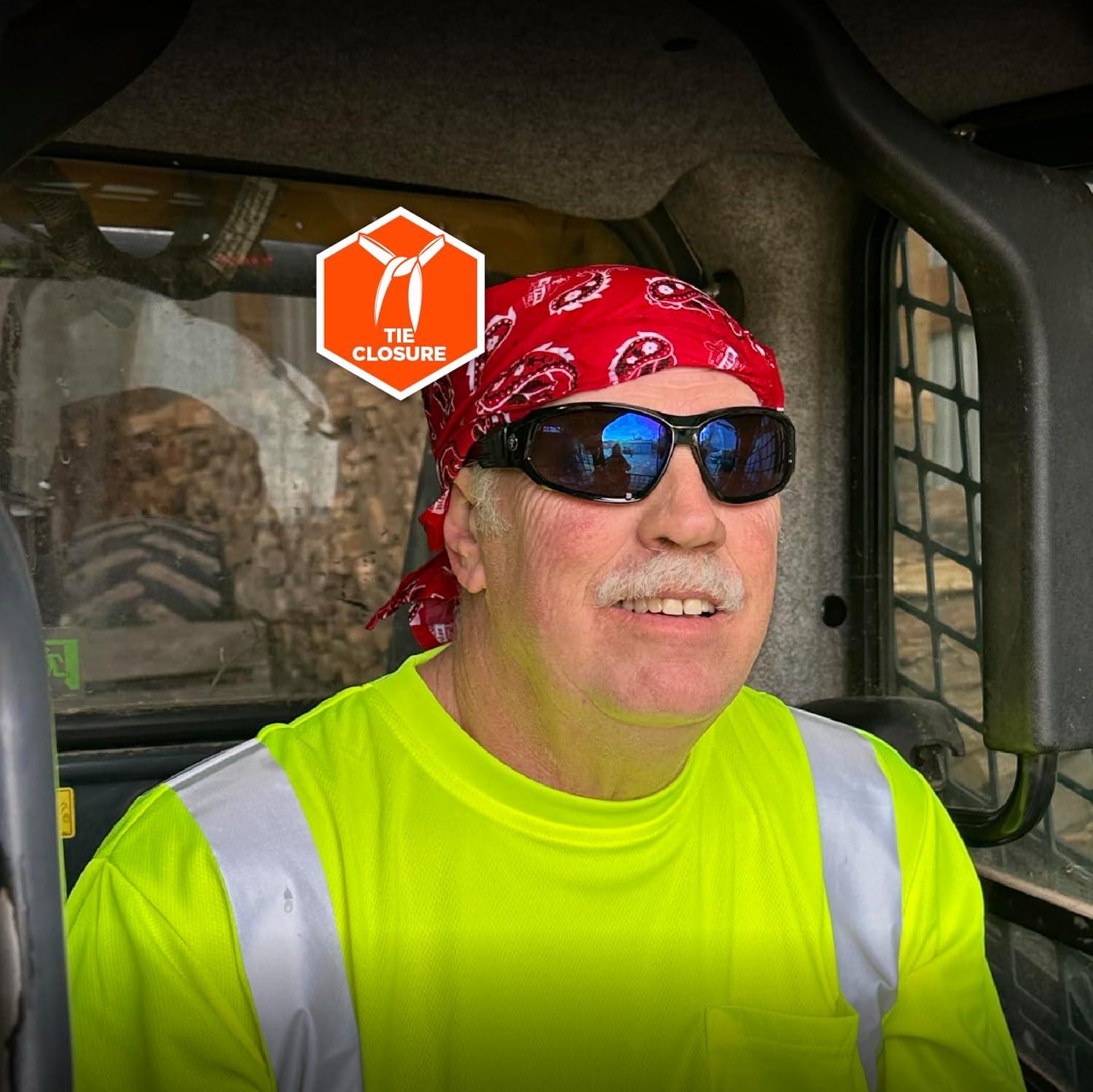 imageErgodyne ChillIts 6710 Evaporative Polymer Cooling Dew Rag 2PackRed Western