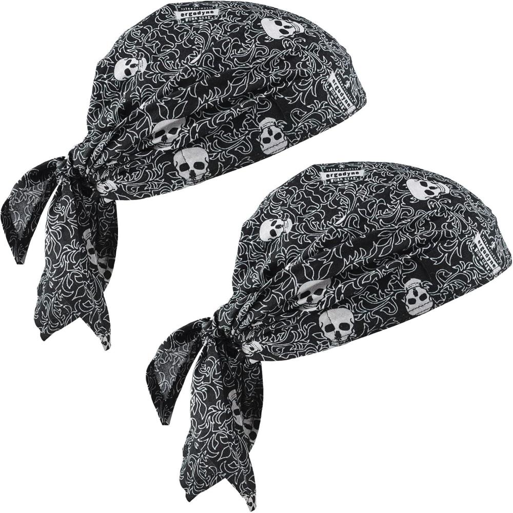 imageErgodyne ChillIts 6710 Evaporative Polymer Cooling Dew Rag 2PackSkulls