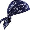 imageErgodyne ChillIts 6710 Evaporative Polymer Cooling Dew Rag 2PackNavy Western