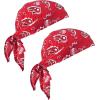 imageErgodyne ChillIts 6710 Evaporative Polymer Cooling Dew Rag 2PackRed Western
