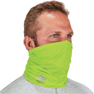 imageErgodyne ChillIts 6487 Cooling Neck Gaiter Multiple Ways to Wear Headband or Face MaskHivis Lime