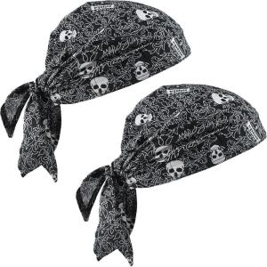 imageErgodyne ChillIts 6710 Evaporative Polymer Cooling Dew Rag 2PackSkulls