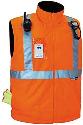 imageHigh Visibility Reflective Thermal Jacket Set Includes Outer Rain Shell ampamp Thermal Jacket with Zip Off SleevesOrange