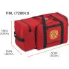 imageErgodyne Arsenal 5005W Large Nylon Rolling Firefighter Rescue Turnout Fire Gear Bag with Shoulder Strap and Helmet PocketPolyester