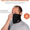 imageErgodyne Chill Its 6489 Cooling Neck Gaiter or Face Covering Two Layers Adjustable Nose Clip for Secure Fit Blue LargeExtra LargeBlack