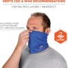 imageErgodyne Chill Its 6489 Cooling Neck Gaiter or Face Covering Two Layers Adjustable Nose Clip for Secure Fit Blue LargeExtra LargeBlue