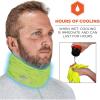 imageErgodyne Chill Its 6489 Cooling Neck Gaiter or Face Covering Two Layers Adjustable Nose Clip for Secure Fit Blue LargeExtra LargeHivis Lime