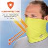 imageErgodyne Chill Its 6489 Cooling Neck Gaiter or Face Covering Two Layers Adjustable Nose Clip for Secure Fit Blue LargeExtra LargeHivis Lime