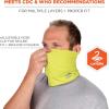 imageErgodyne Chill Its 6489 Cooling Neck Gaiter or Face Covering Two Layers Adjustable Nose Clip for Secure Fit Blue LargeExtra LargeHivis Lime