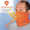 imageErgodyne Chill Its 6489 Cooling Neck Gaiter or Face Covering Two Layers Adjustable Nose Clip for Secure Fit Blue LargeExtra LargeHivis Orange