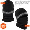imageErgodyne NFerno 6831 3in1 Reflective Balaclava Face Mask Wear as Hat Neck Gaiter or Full Face Ski Mask 360 Reflective Accents