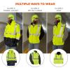 imageHigh Visibility Reflective Thermal Jacket Set Includes Outer Rain Shell ampamp Thermal Jacket with Zip Off SleevesLime