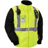 imageHigh Visibility Reflective Thermal Jacket Set Includes Outer Rain Shell ampamp Thermal Jacket with Zip Off SleevesLime
