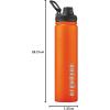 imageInsulated Water Bottle Stainless Steel Dual Cap Opening 25 oz Ergodyne Chill Its 5152 BlackOrange