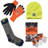 imageErgodyne Winter Warming Up Kit for Head Fingers Toes Includes Warming Packs Winter Hat Thermal Gloves Sized and Wool Blend Socks Gift IdeaM Gloves