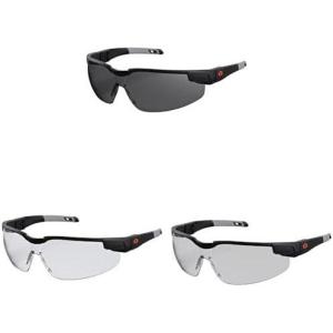 image3 Pack of Ergodyne Skullerz Dellenger Anti Fog Safety Glasses with Adjustable Temples z87  Smoke Clear ampamp IndoorOutdoor Lenses