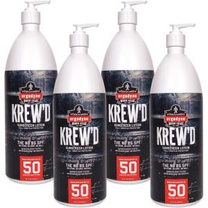 imageErgodyne KREWD 6351 Sunscreen Lotion Broad Spectrum SPF 50 8 oz1 Count Pack of 4