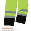imageErgodyne GloWear 8915BK Rain Pants Black Bottom High Visibility Reflective ANSI Compliant5XLarge