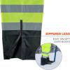 imageErgodyne GloWear 8918BK Rain Bibs Black Bottom High Visibility Reflective ANSI Compliant Lime Large US