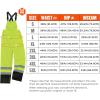 imageErgodyne GloWear 8918BK Rain Bibs Black Bottom High Visibility Reflective ANSI Compliant Lime Large US