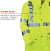 imageErgodyne Unisex Glowear 8365 Hivis Rain Jacket  Type R Class 3 BreathableLime