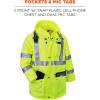 imageErgodyne Unisex Glowear 8365 Hivis Rain Jacket  Type R Class 3 BreathableLime