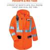 imageErgodyne Unisex Glowear 8365 Hivis Rain Jacket  Type R Class 3 BreathableOrange