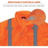 imageErgodyne Unisex Glowear 8365 Hivis Rain Jacket  Type R Class 3 BreathableOrange