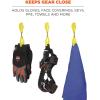 imageErgodyne Squids 3420 Swiveling Glove Clip Holder with Dual ClipsLime  100Pack