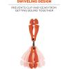 imageErgodyne Squids 3420 Swiveling Glove Clip Holder with Dual ClipsOrange  Single